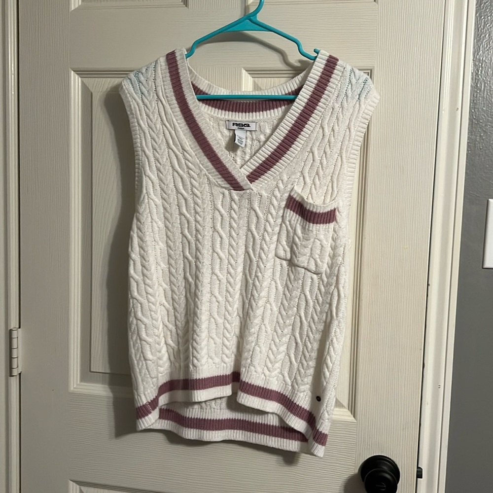 White and Lilac Vest